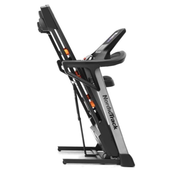 Bėgimo takelis NORDICTRACK T 7.5 S sulankstomas, kompaktiškas, juodos spalvos, reguliuojos padėties
