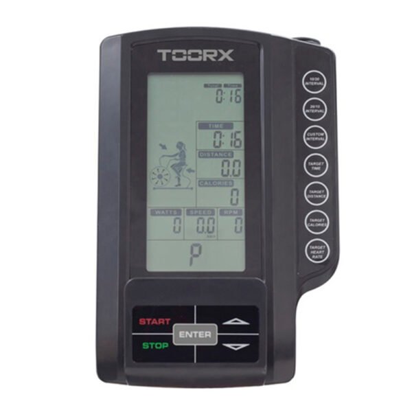 Dviratis Treniruoklis TOORX CHRONO LINE BRX AIR300 ekranas, valdymo funkcijos